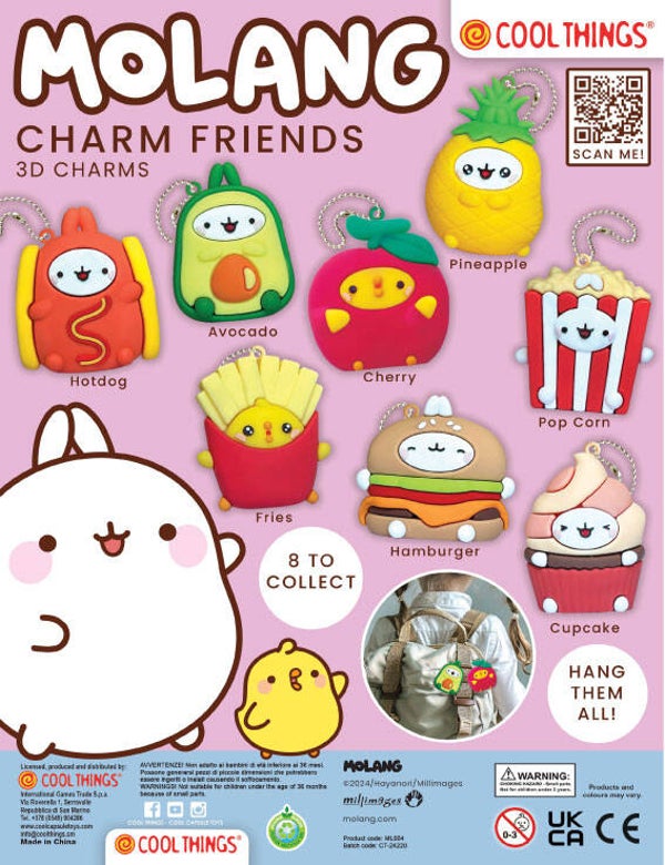 Capsule 50mm Molang Charm Friends 100 stuks