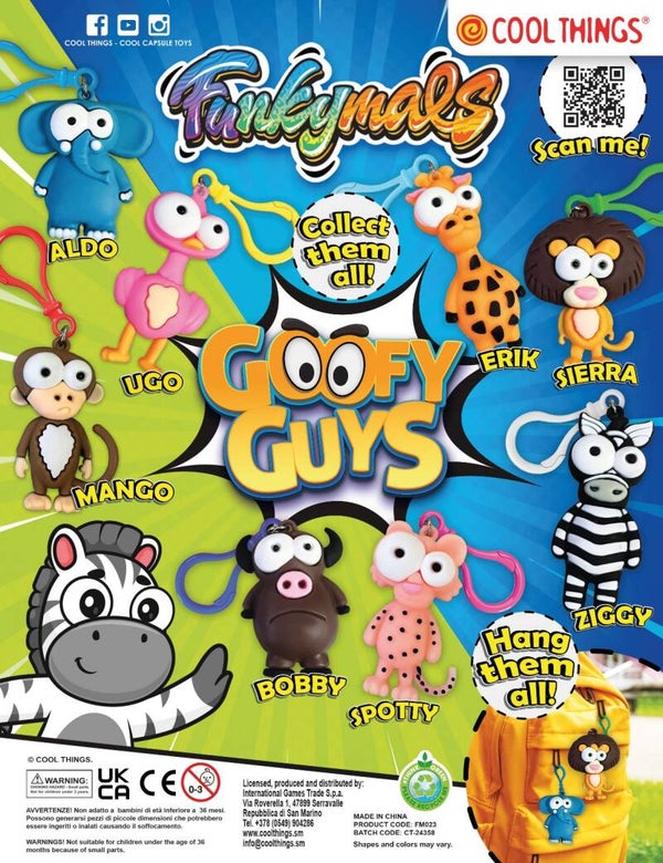 Capsule 65mm Funkymals Goofy guys 100 stuks