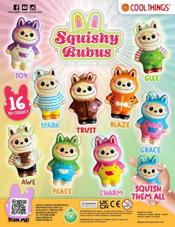 Capsule 65mm Squishy Bubus 100 stuks