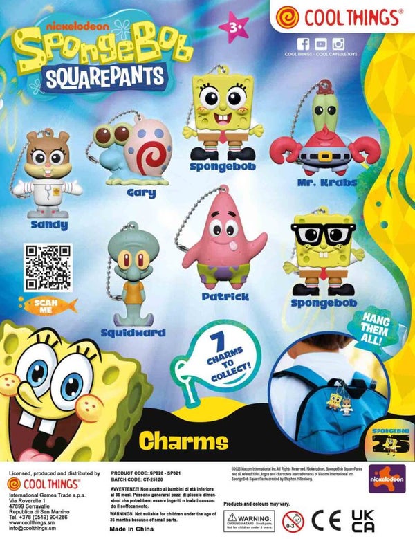 Capsule 50mm Sponge Bob Charms 100 stuks