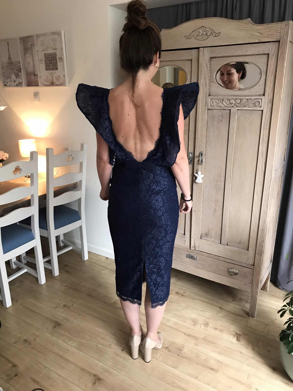 MIRGLER Dames Mock Neck Satijn Elastische Hoge Taille Bruiloft Gast Avond Cocktail Party Elegante Formele Maxi Jurk, Mos Groen, S