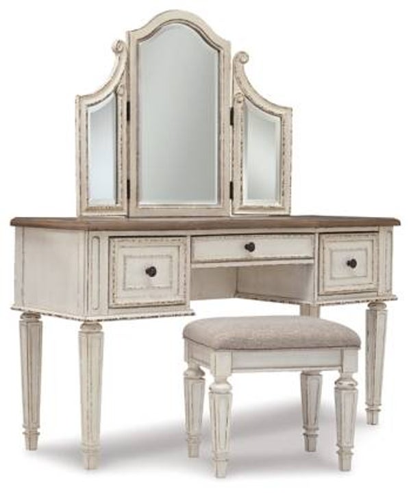 Realyn Vanity/Mirror/Stool