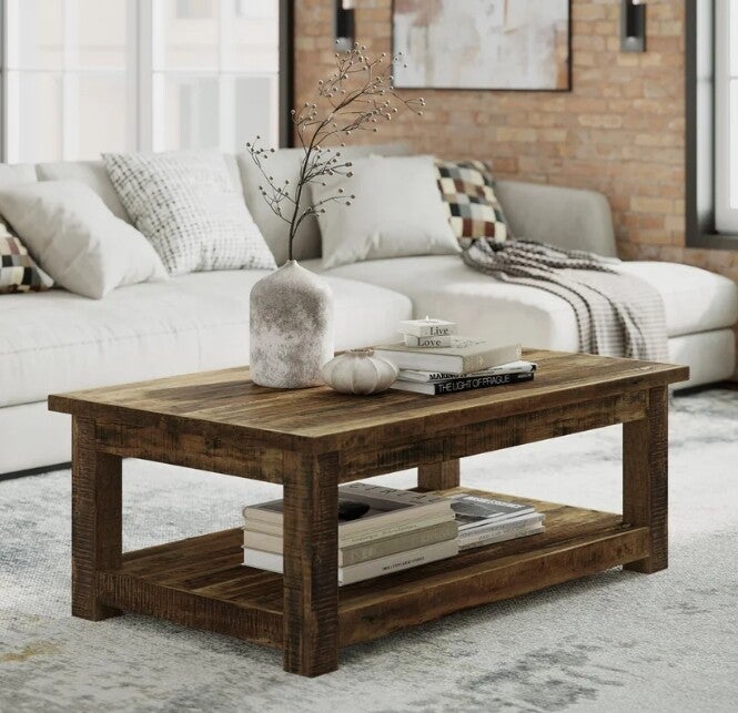 Reclamation Salvaged Wood Rectangle Coffee Table