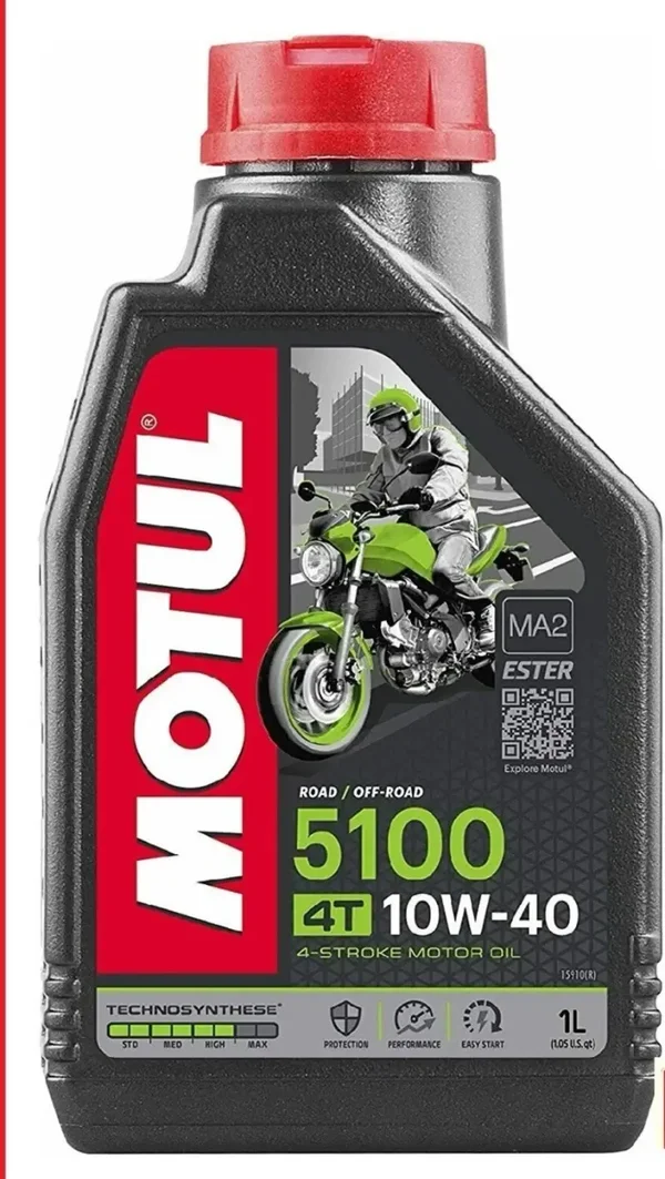 MOTUL 5100 10W-40 4T OLIO MOTORE SEMISINTETICO PER MOTO SCOOTER API SP JASO MA2