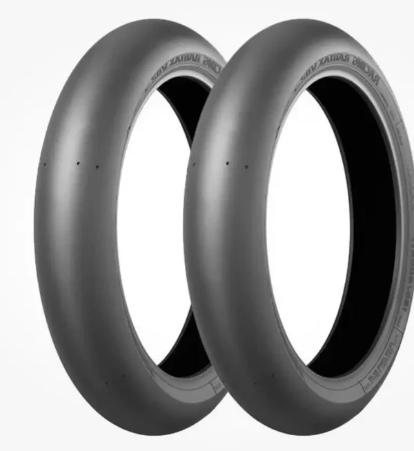 COPPIA GOMME BRIDGESTONE 90/580-17 + 120/600-17 V02 SLICK MEDIUM