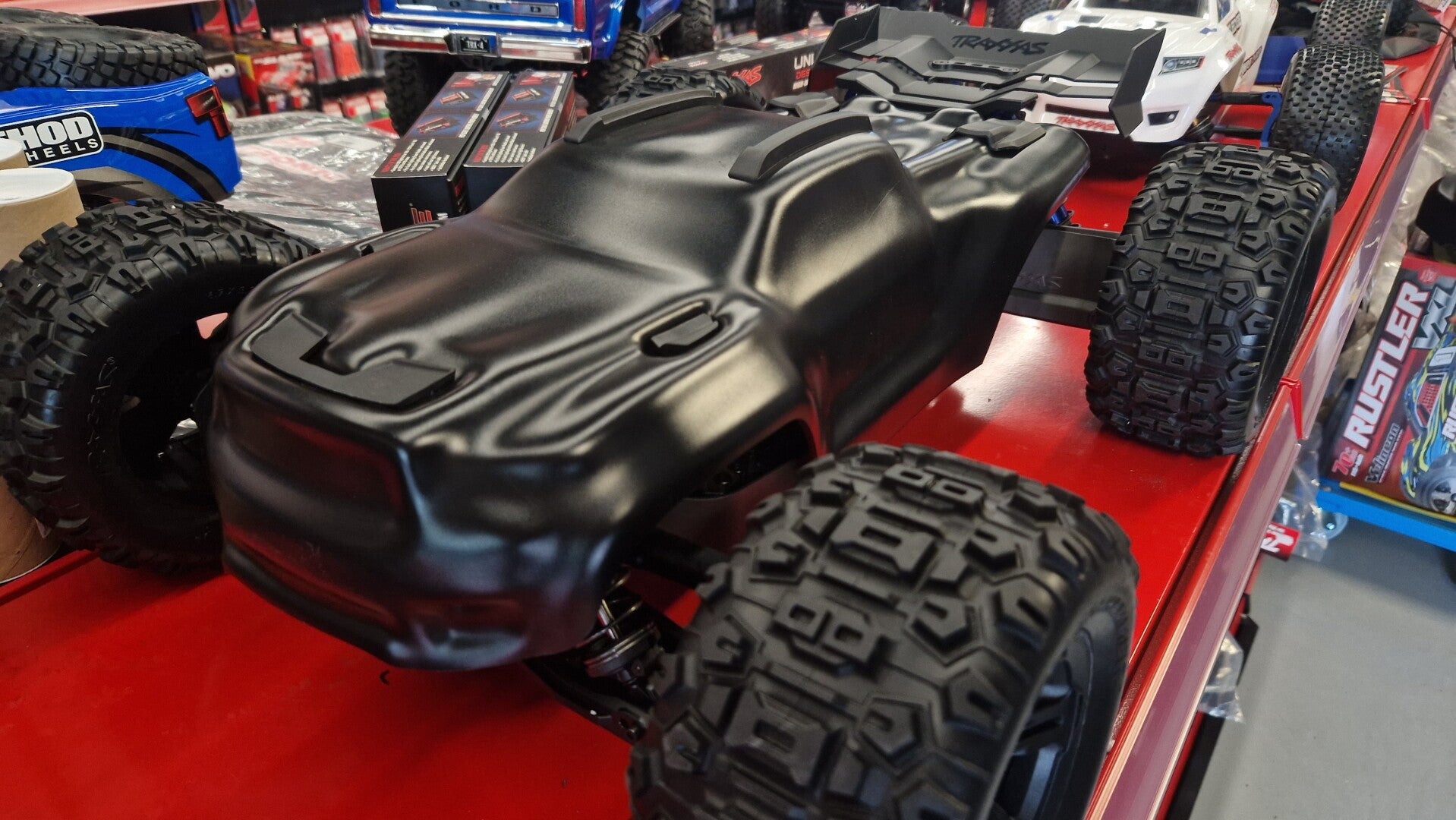 Custom Police Sheriff Body Shell For Traxxas 1/10 Rustler 4x4 - Clear Lexan Body By BashRunner