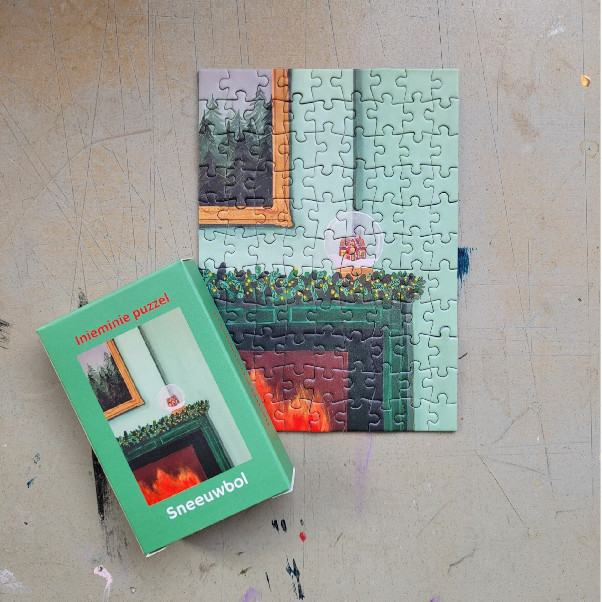Inieminie puzzel sneeuwbol