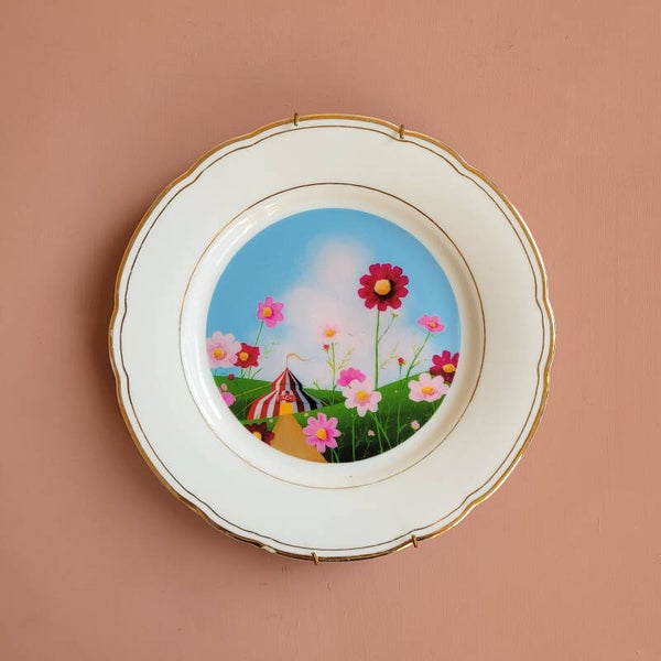 Wandbord circus met verbena