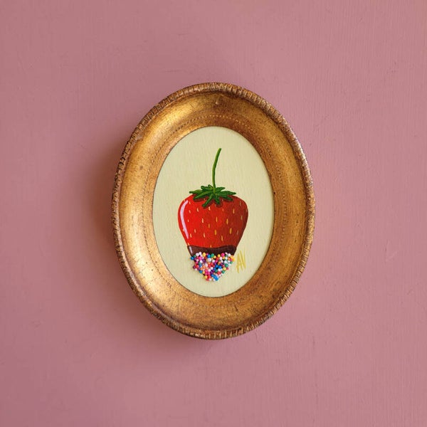 Feestaardbei zacht groen