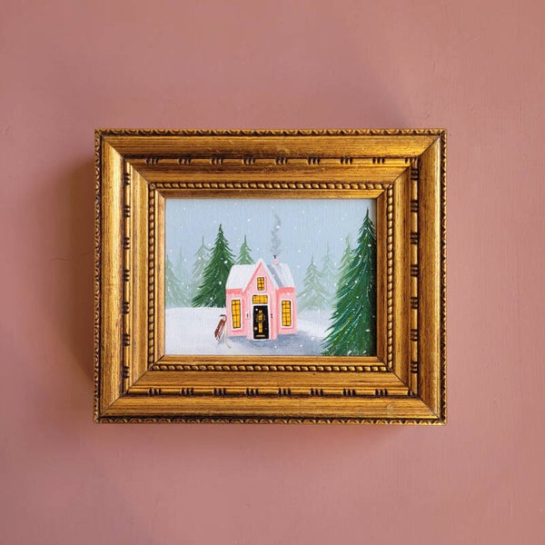 Inieminie roze winterhuis