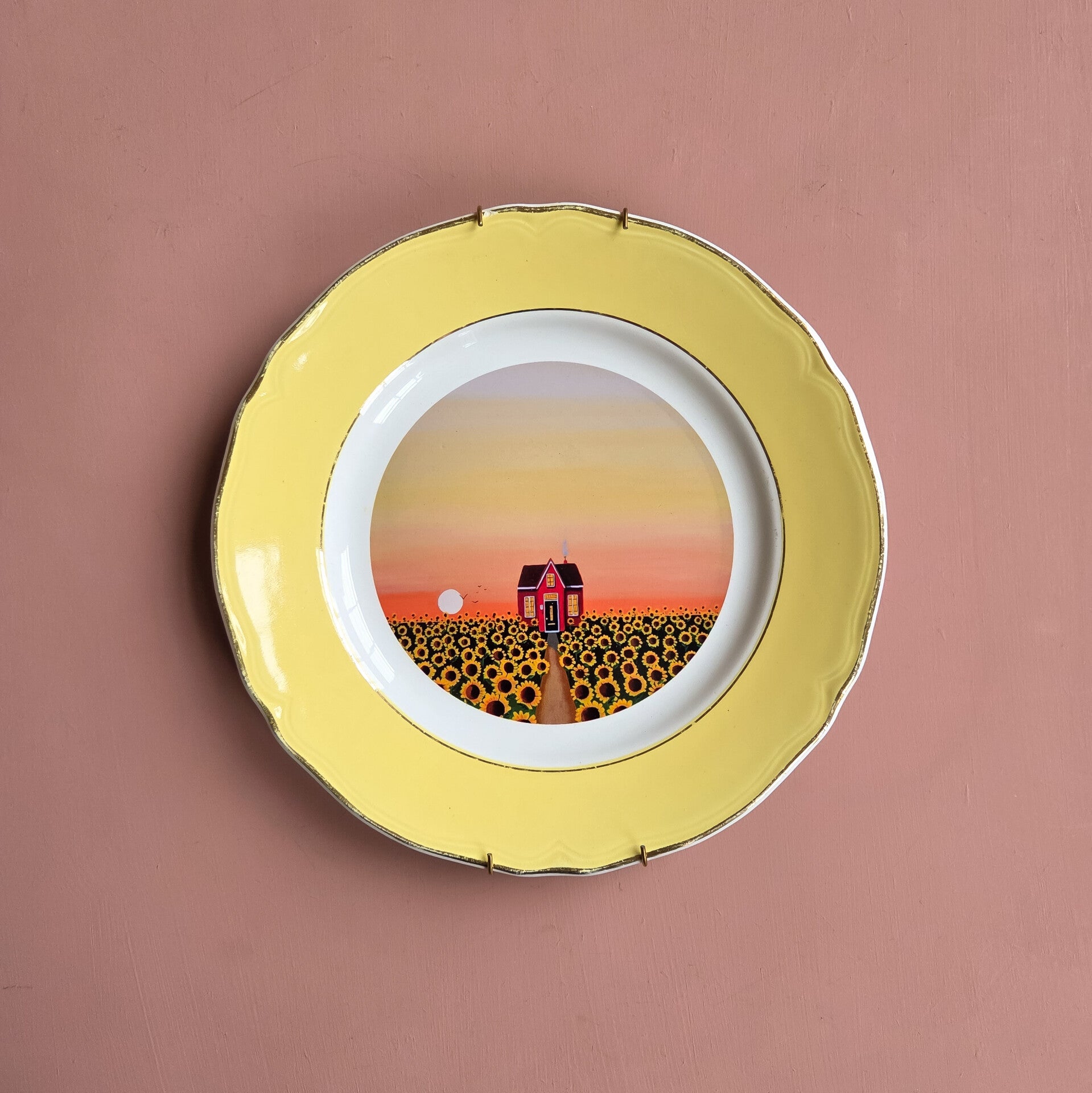 Wandbord zonnebloemen