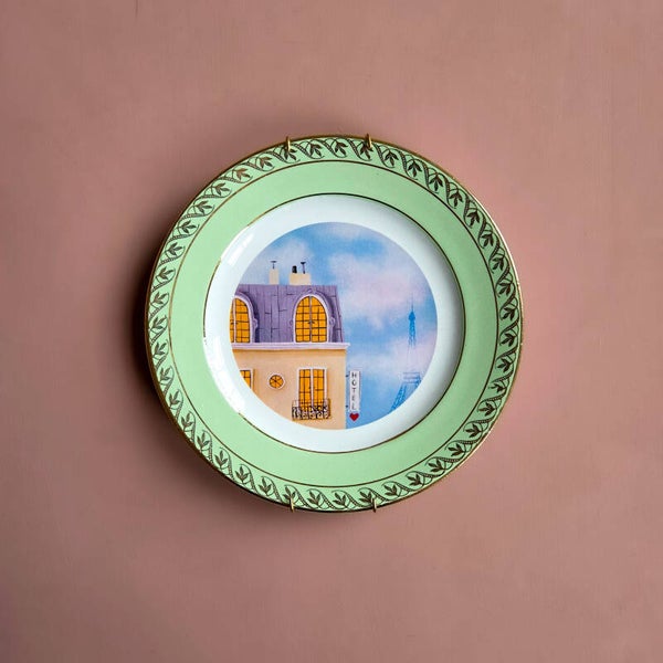 Wandbord hotel Parijs