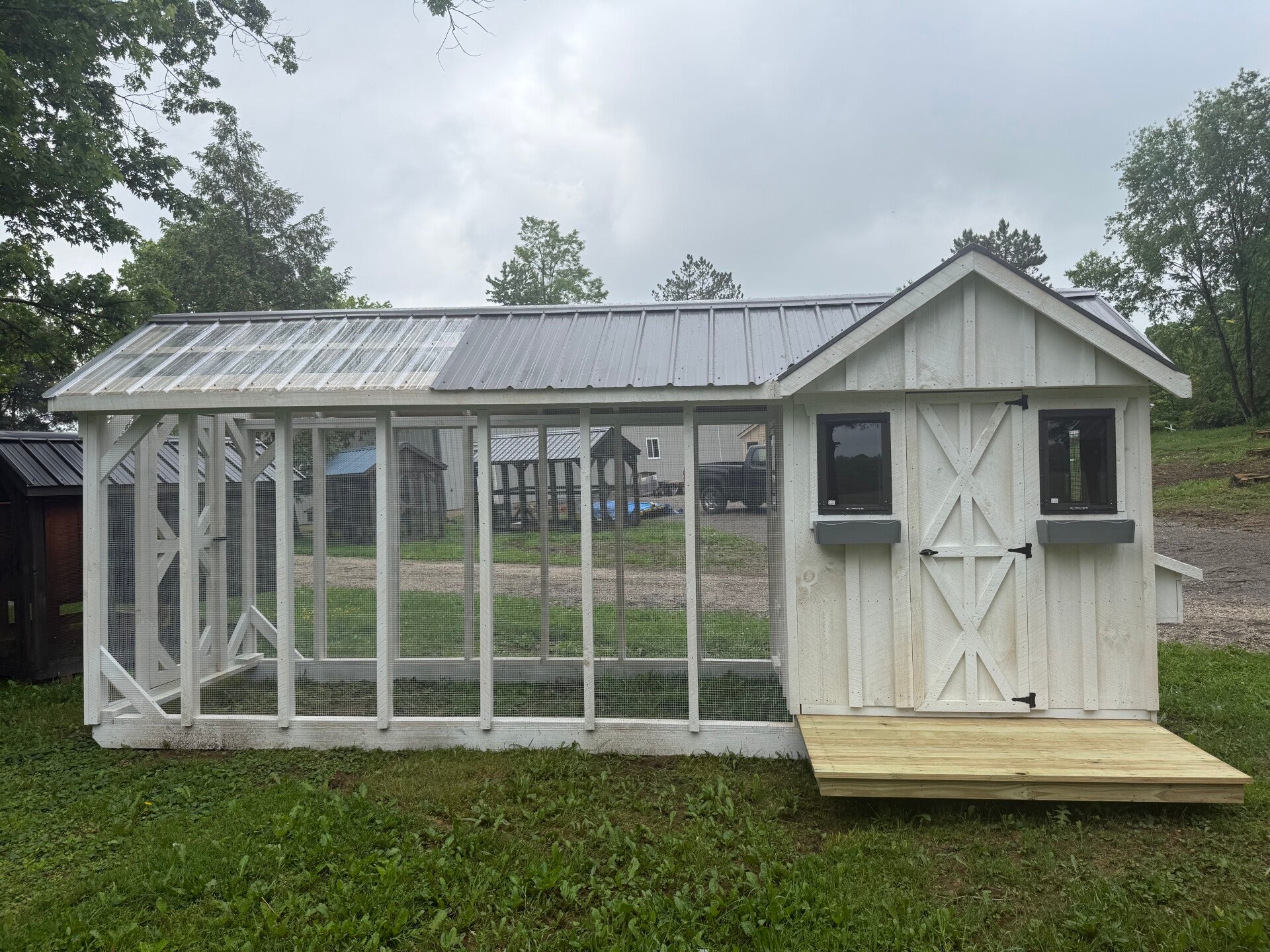 Chicken coop cottage with small porch 6x6