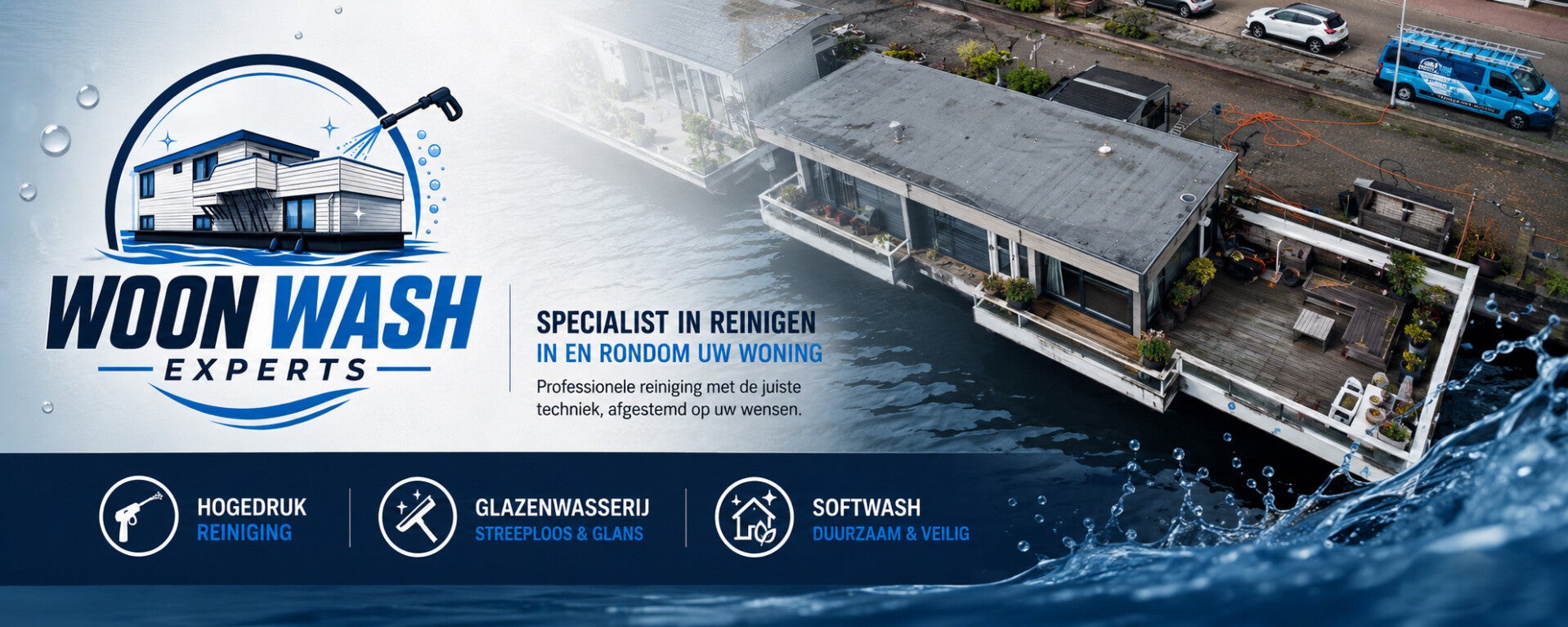 Professioneel gereinigde woonboot