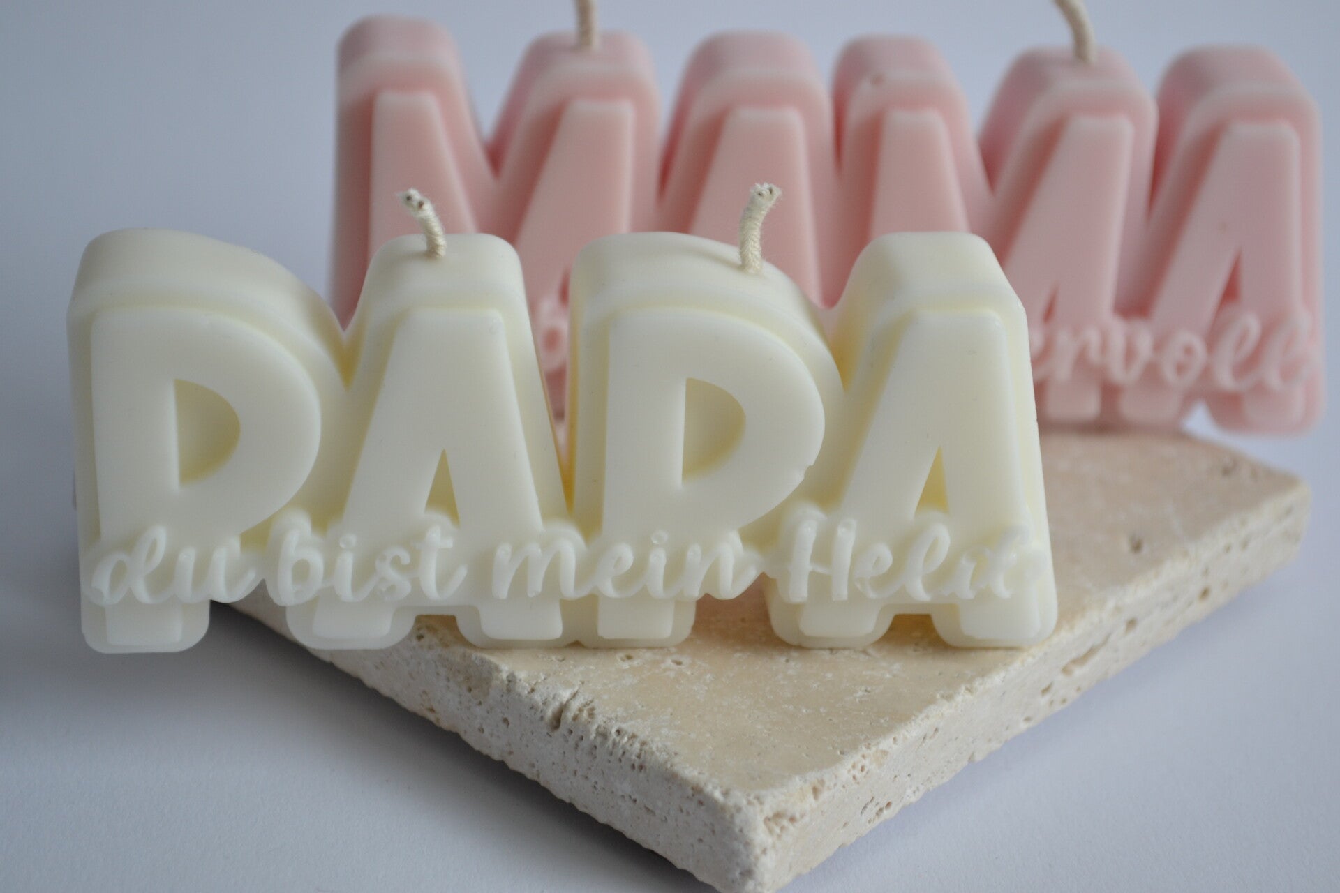 Kerze PAPA – Du bist mein Held –