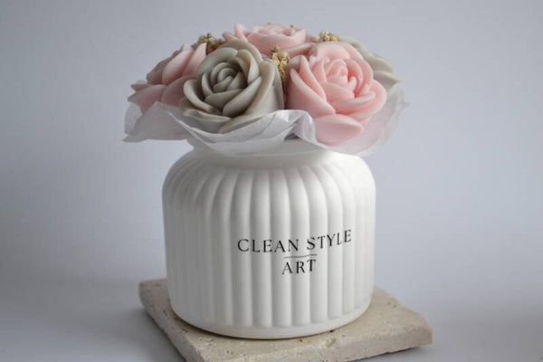 Kerzenbouquet ROSÉA