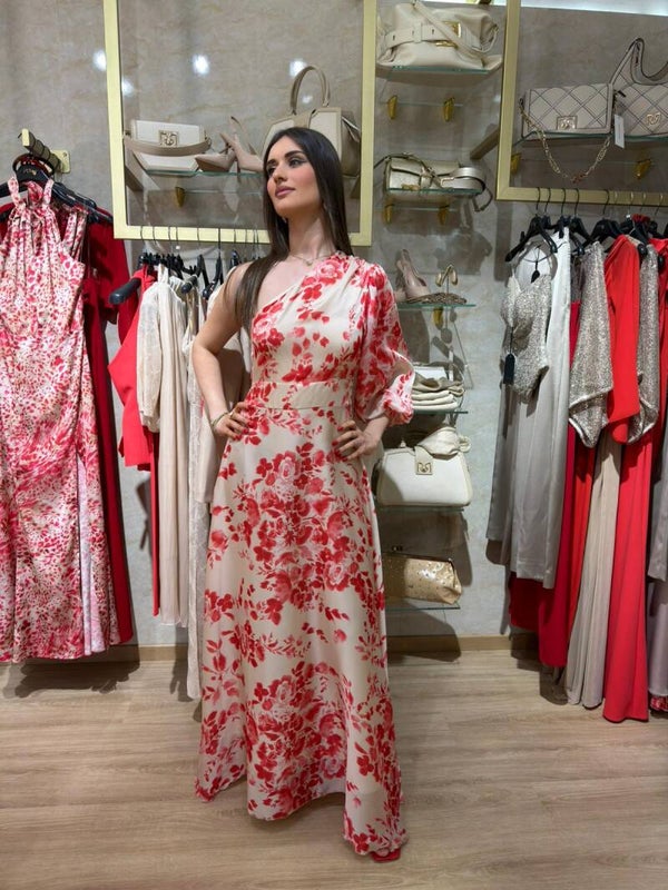 Abito rosso fragola Rinascimento