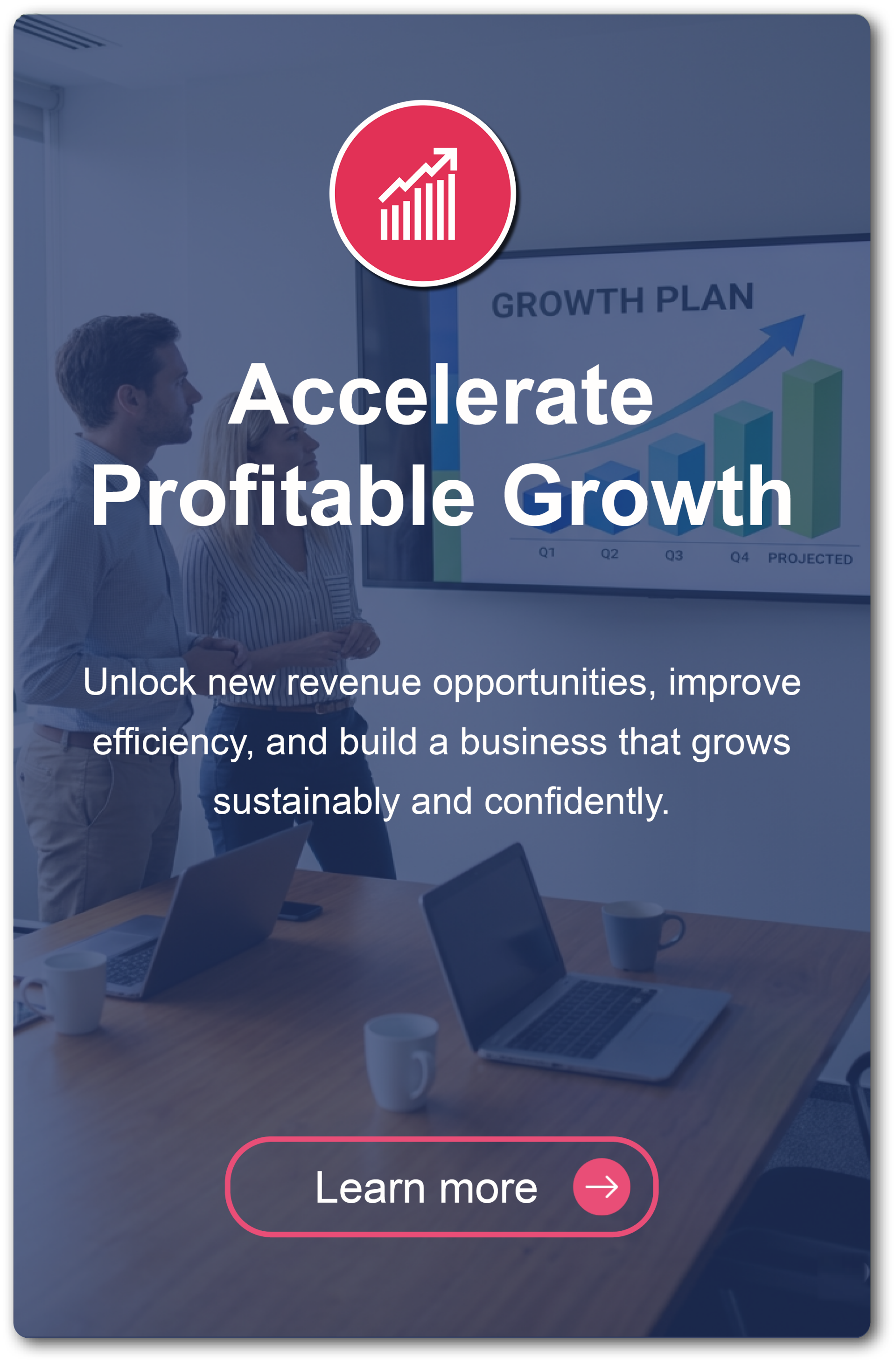 Small business financial growth chart rising year on year