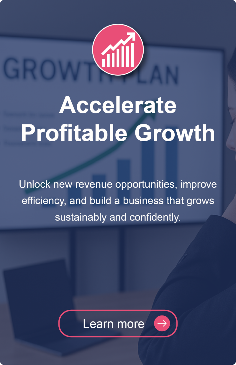 Small business financial growth chart rising year on year