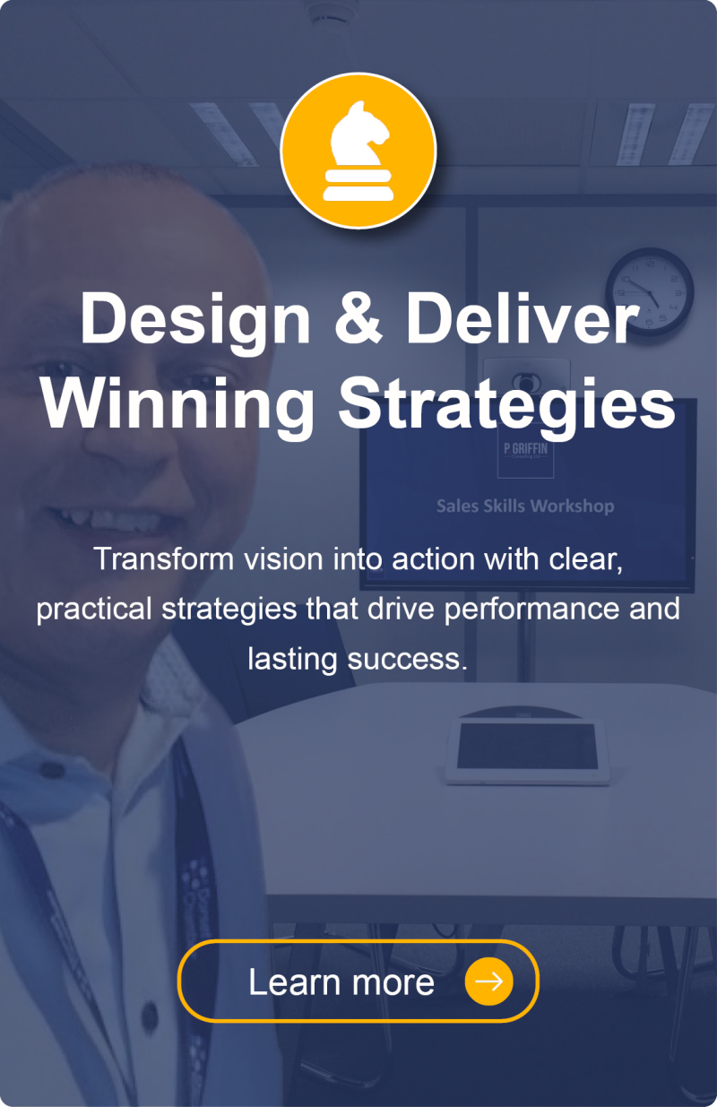 Executive writing business strategy