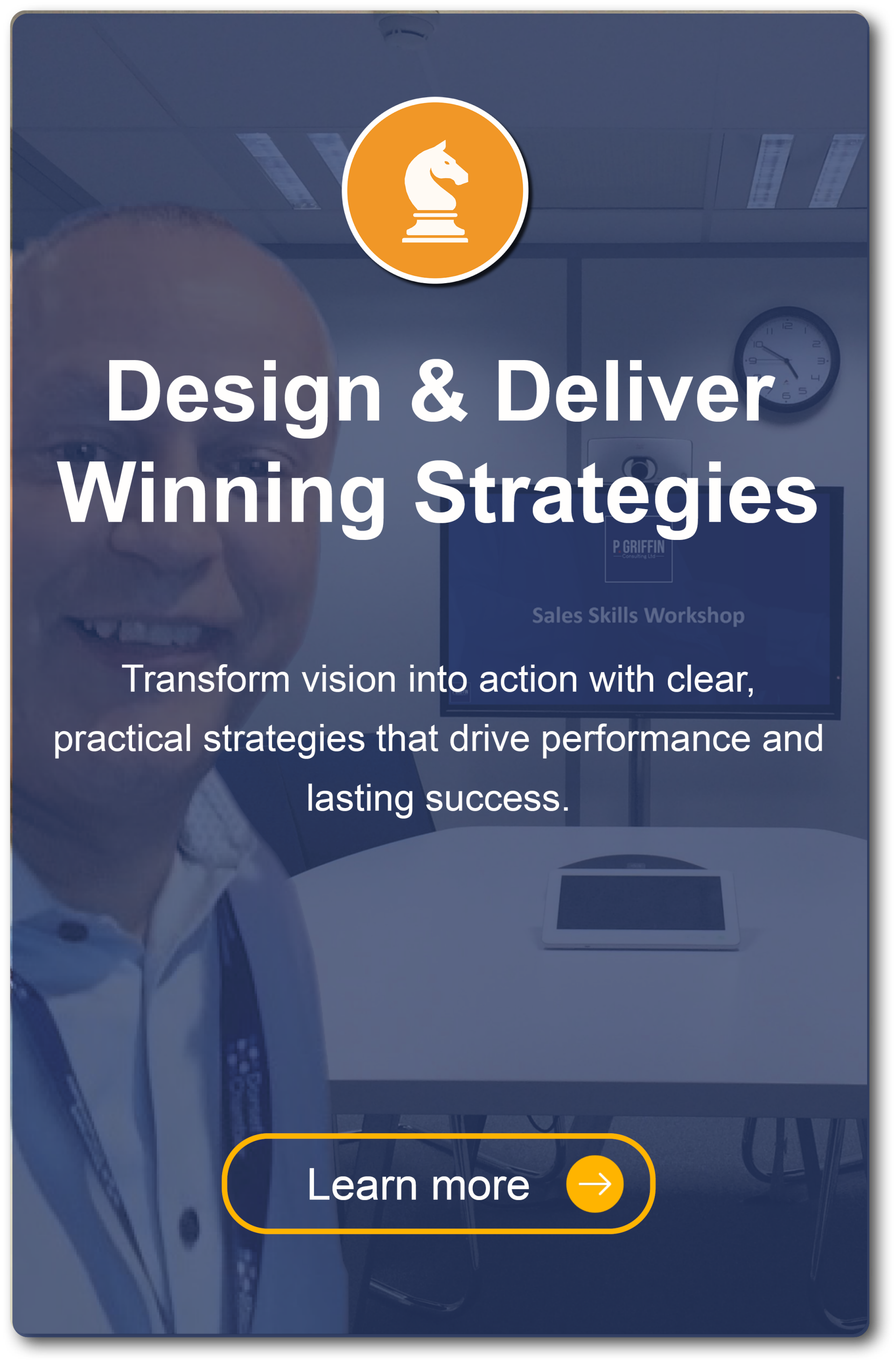 Executive writing business strategy