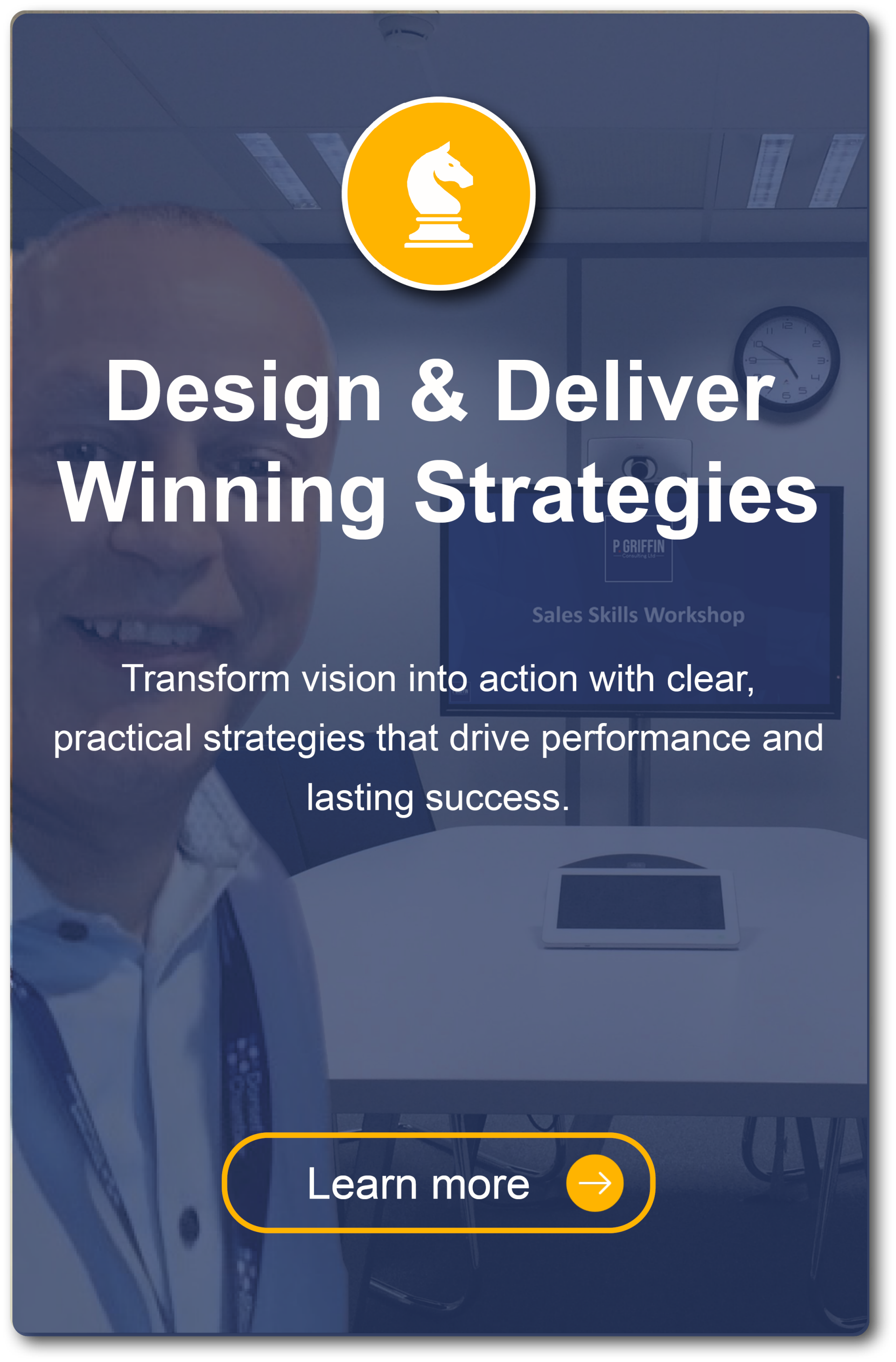 Executive writing business strategy