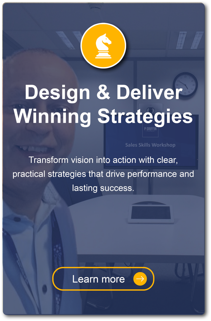 Executive writing business strategy