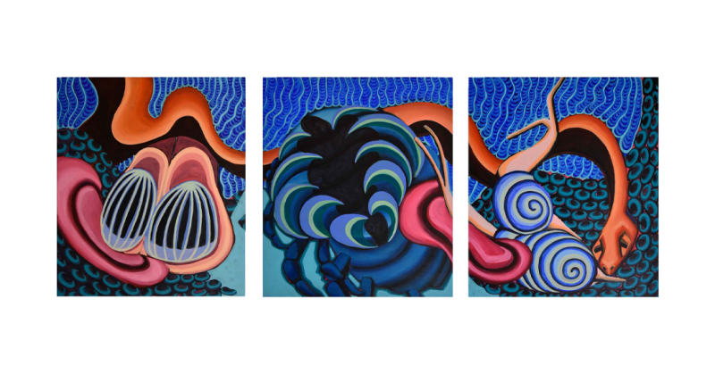 Regenritme [ 3 x 70 cm x 80 cm]