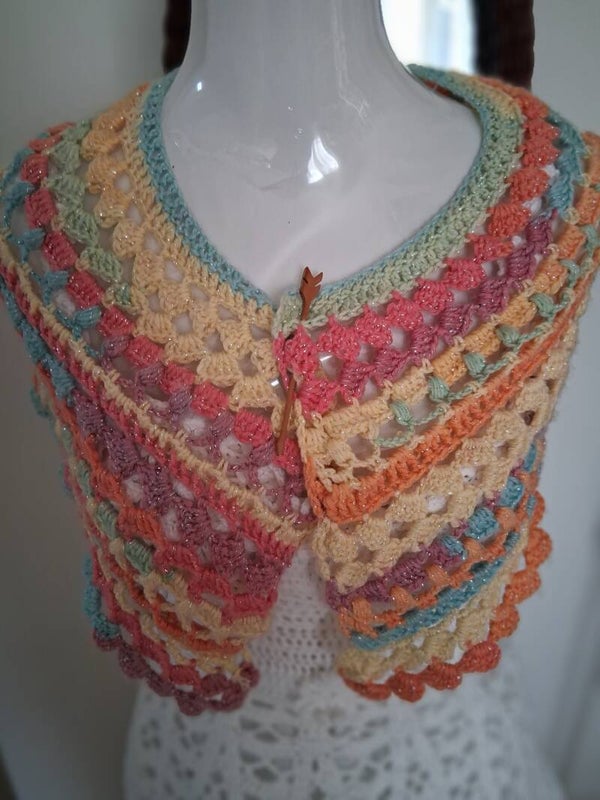 chale multicolore pailletée