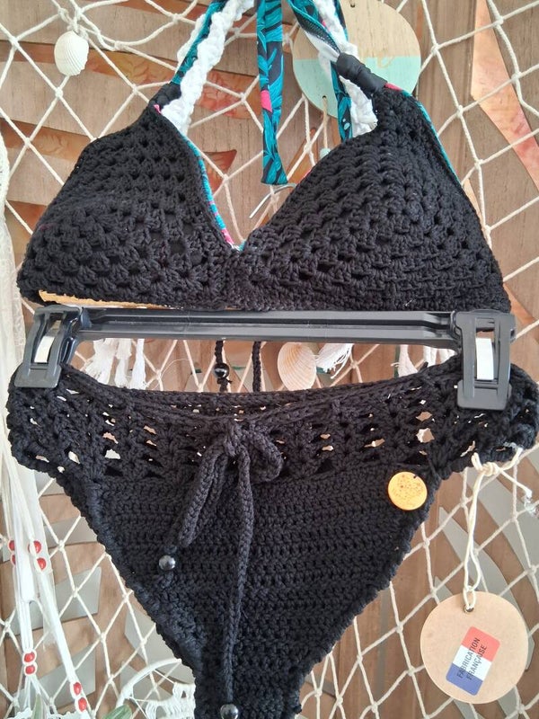 Maillot noir reversible