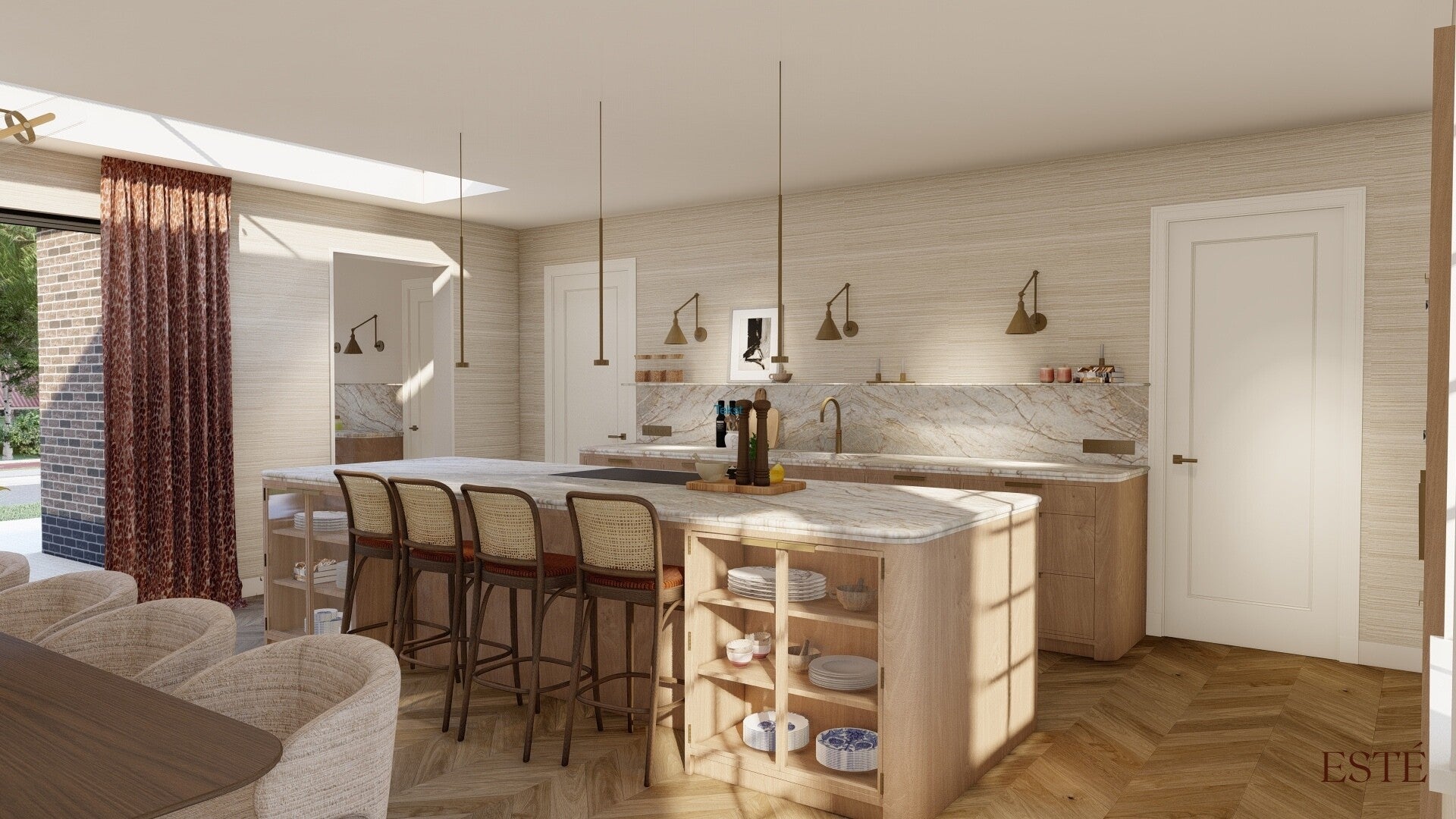 Interieurontwerp project Bussem, warm, gedurf en licht