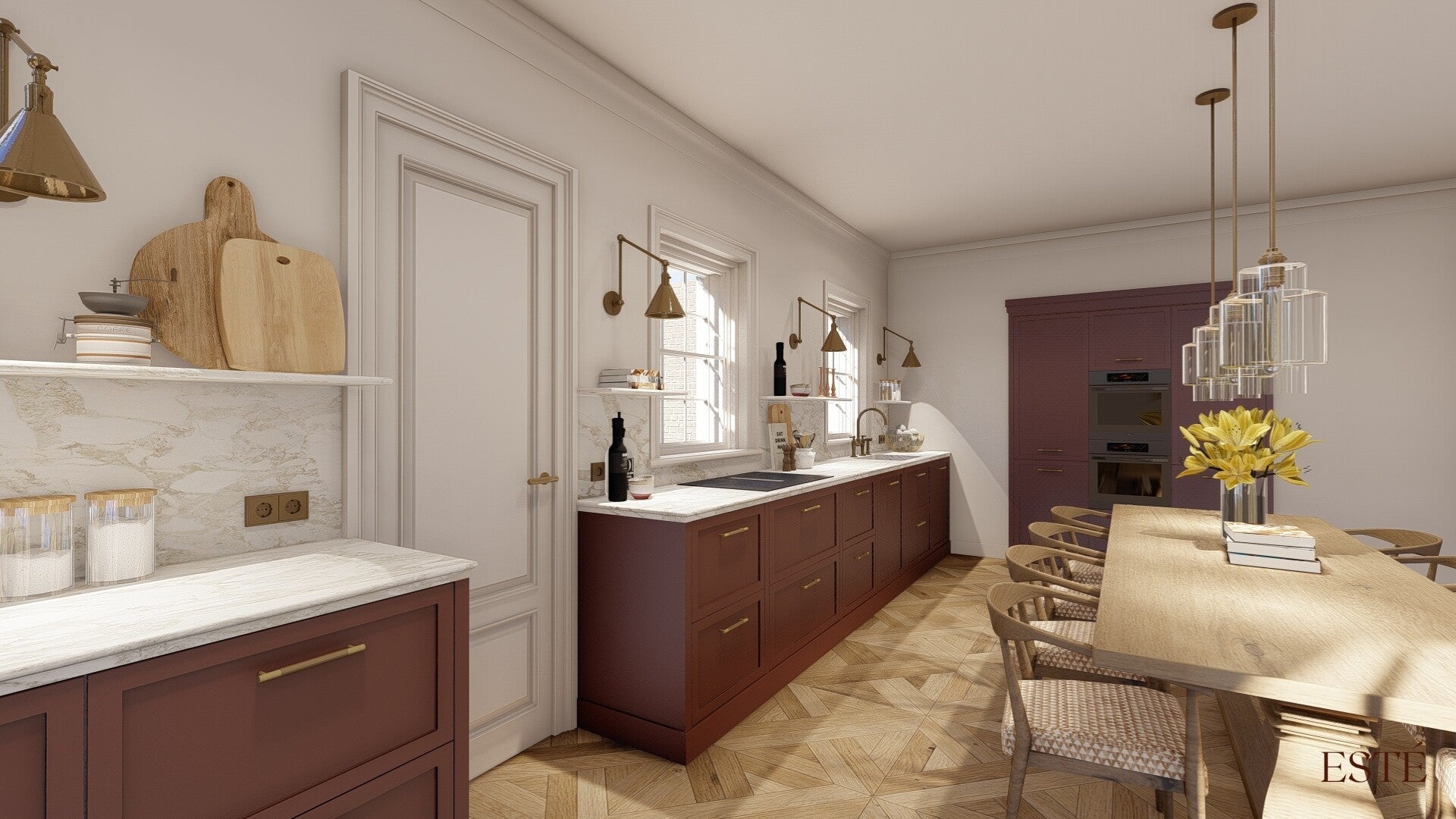 klassiek interieurontwerp voor een keuken in Amsterdam