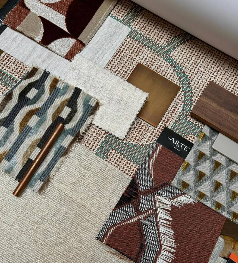 Warm moodboard voor een interieur project in Amsterdam