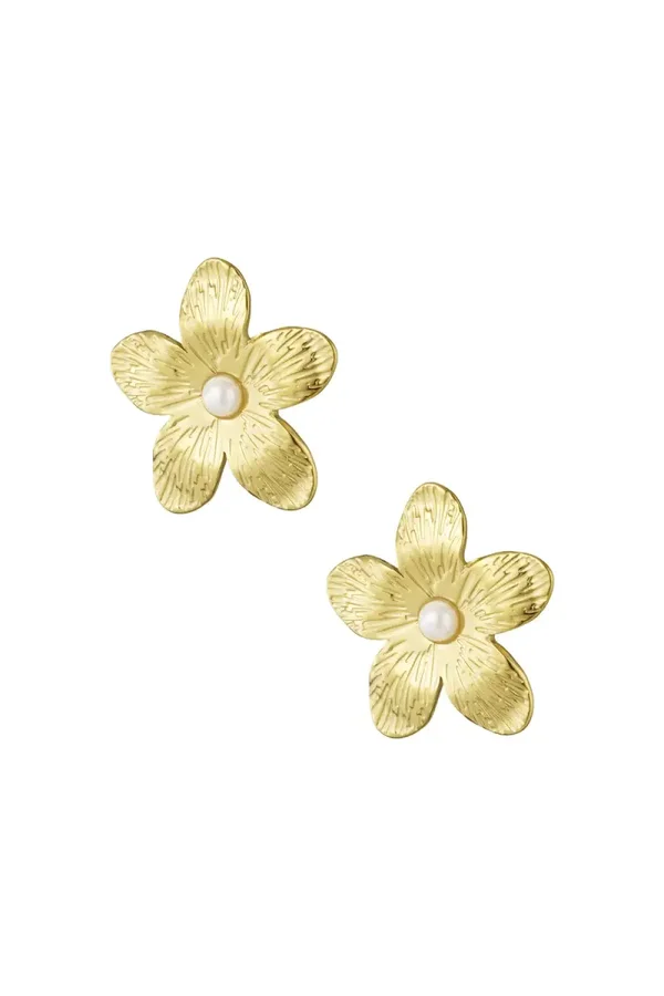 Blossom burst oorbellen (goud)