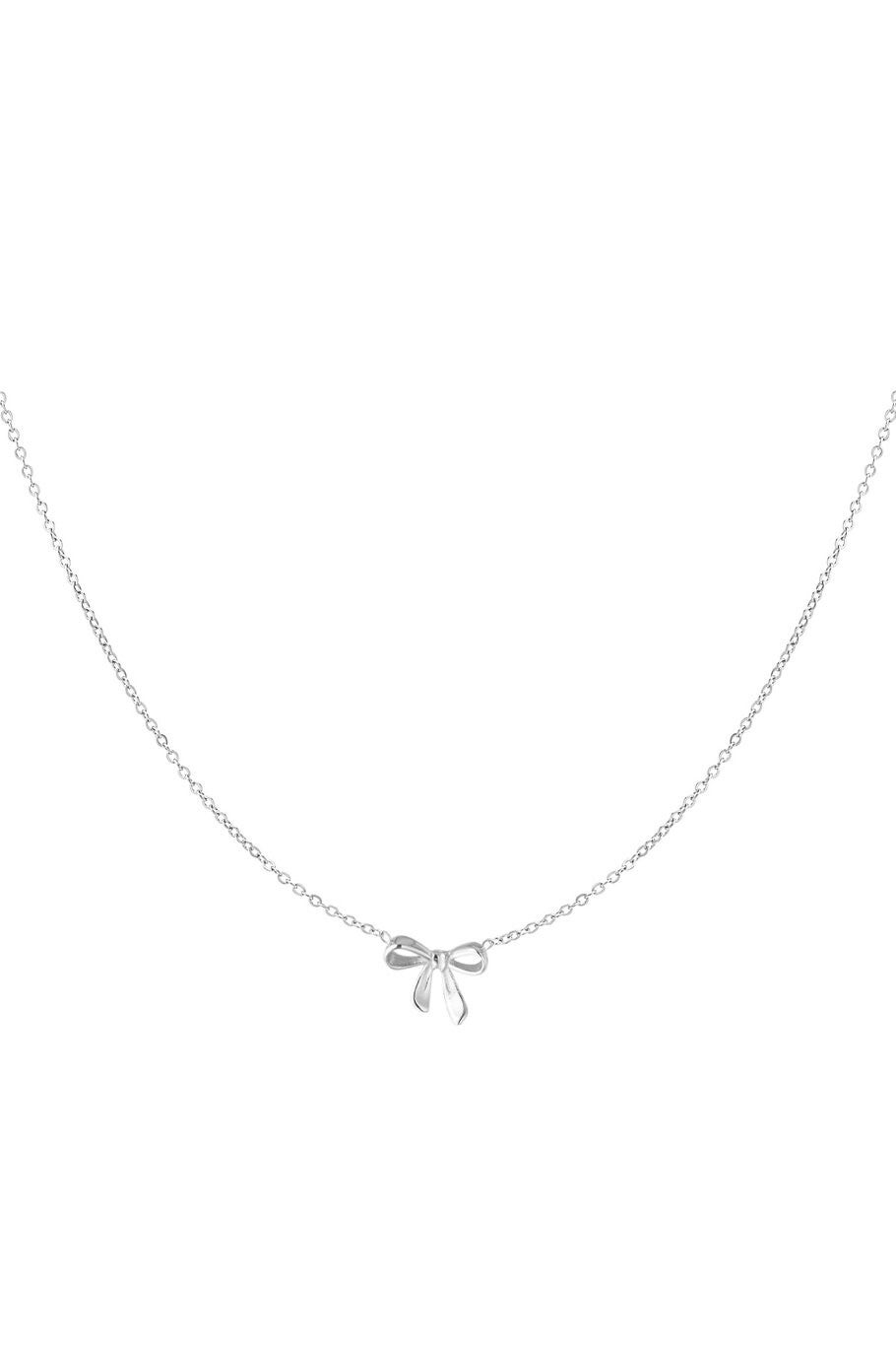 Strikjes ketting (zilver)