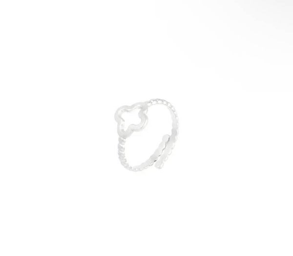 Klaver ring (zilver)