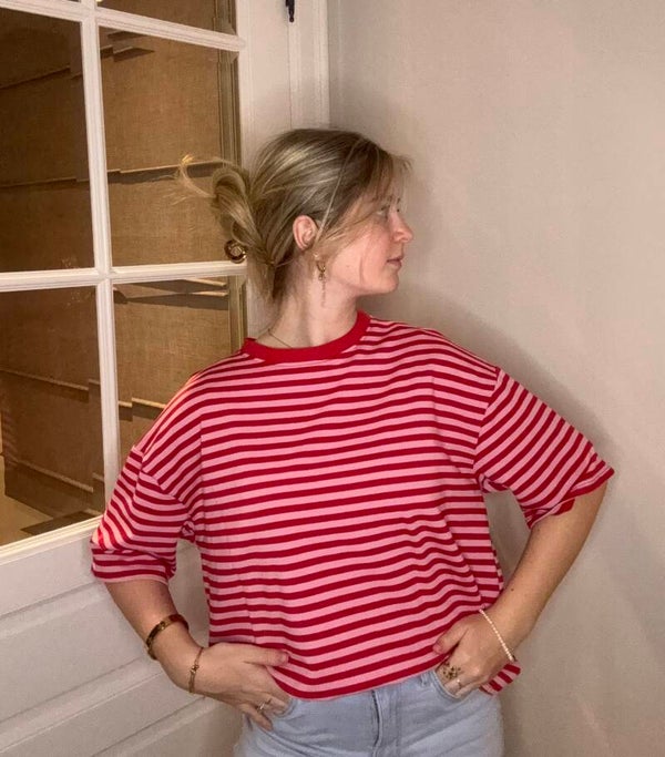 Lovi short sleeve roos en rood