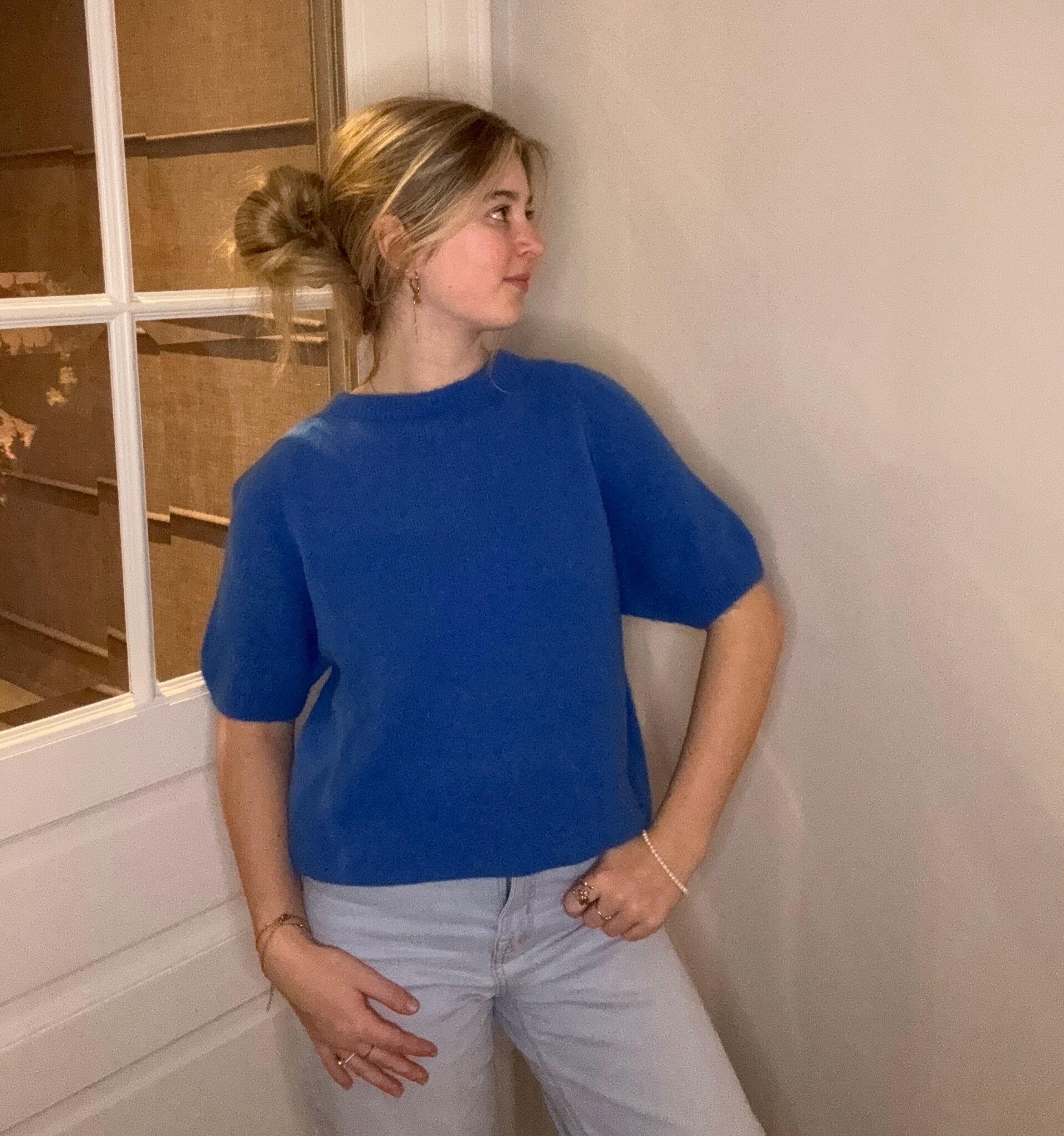 Juna short sleeve blauw