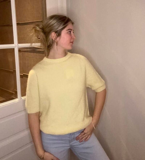 Juna short sleeve baby geel