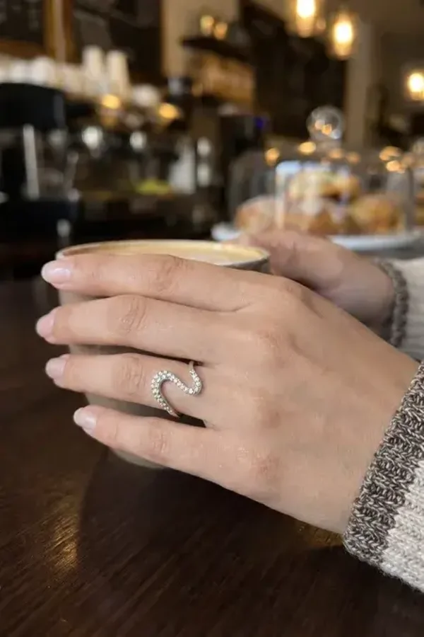 Classy twist ring zilver