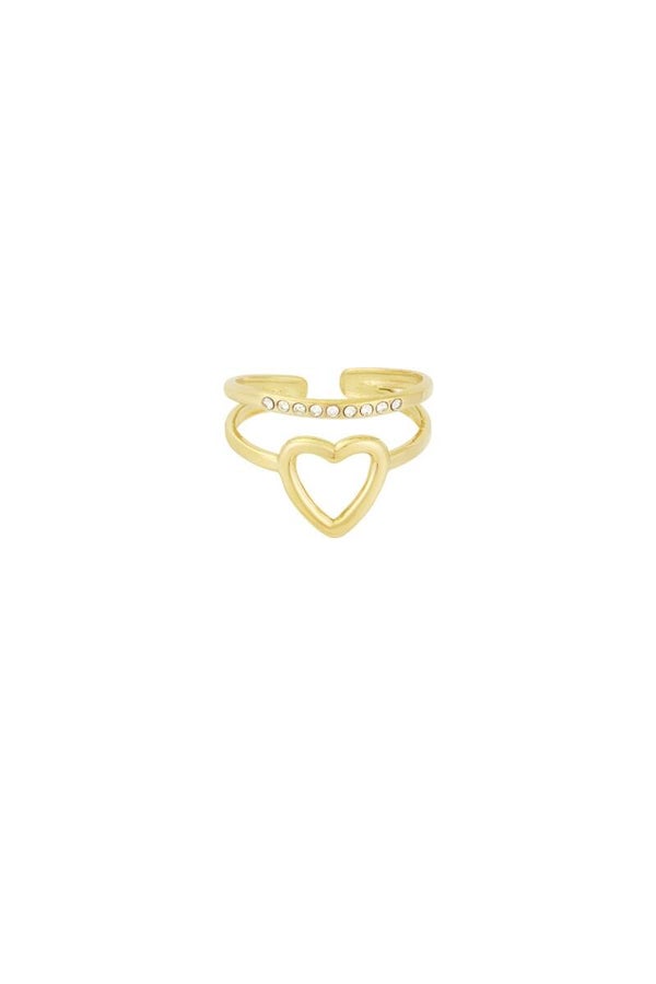 Heart and sparkle ring (goud)