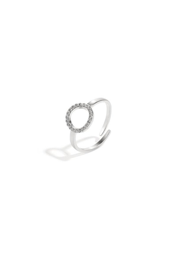 Diamond circle ring (zilver)