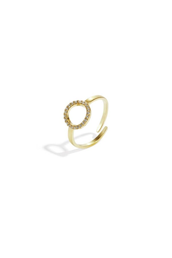 Diamond circle ring (goud)