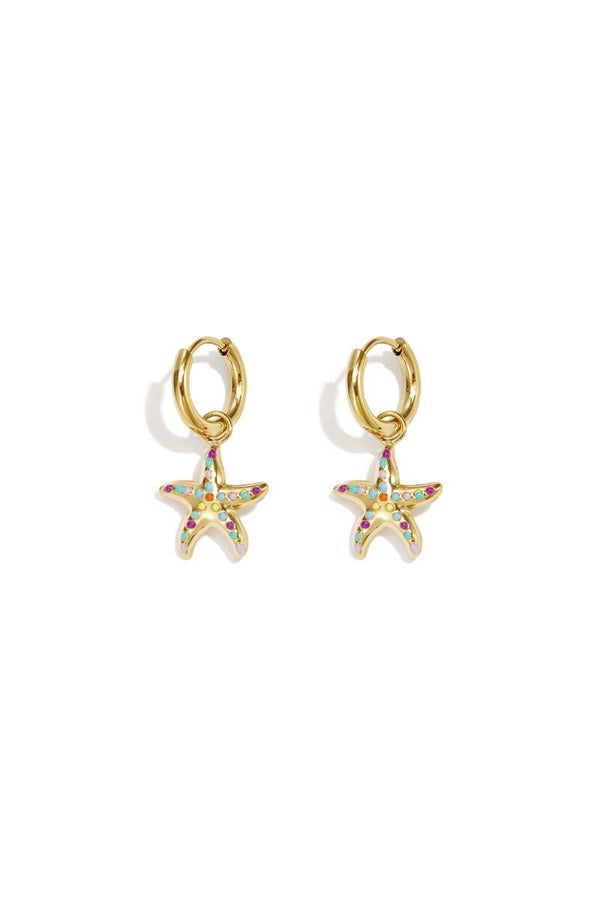 Sealife oorbellen (goud)