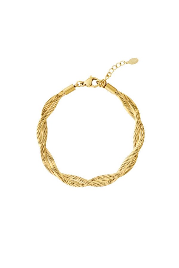Let's intertwine armband (goud)