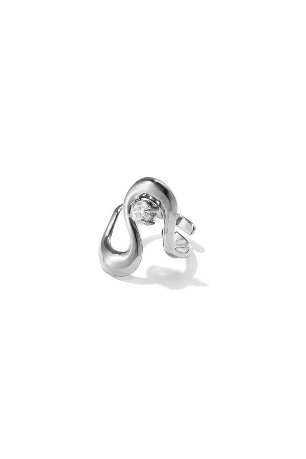 Wavy diamant ring (zilver)