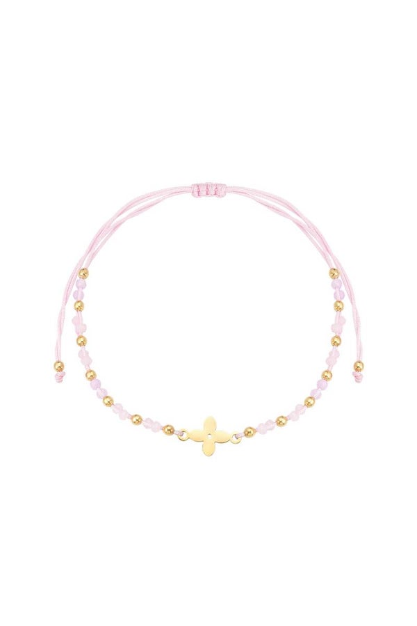 Lovely charm roos armband (goud)