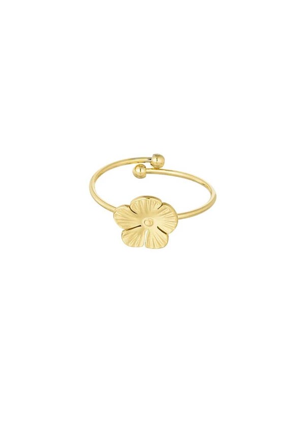 Mini bloem ring (goud)