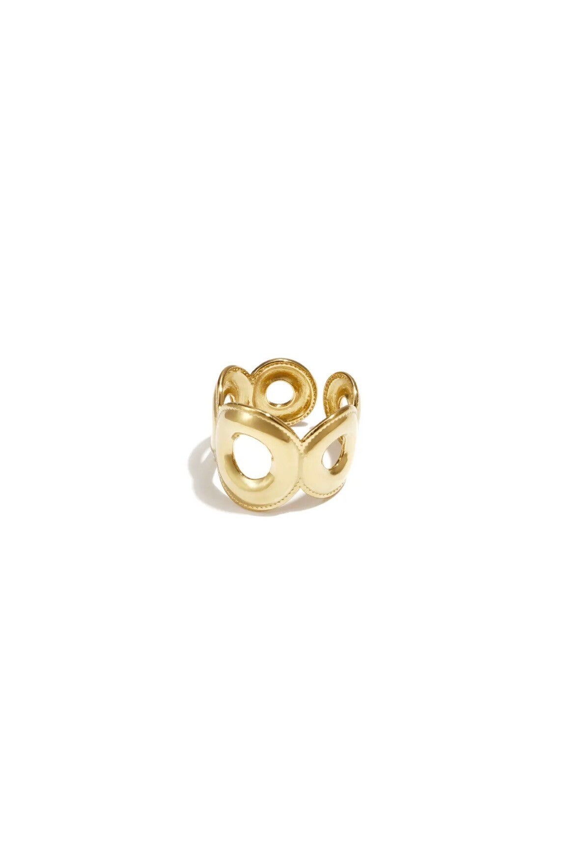 Circle oval ring (goud)