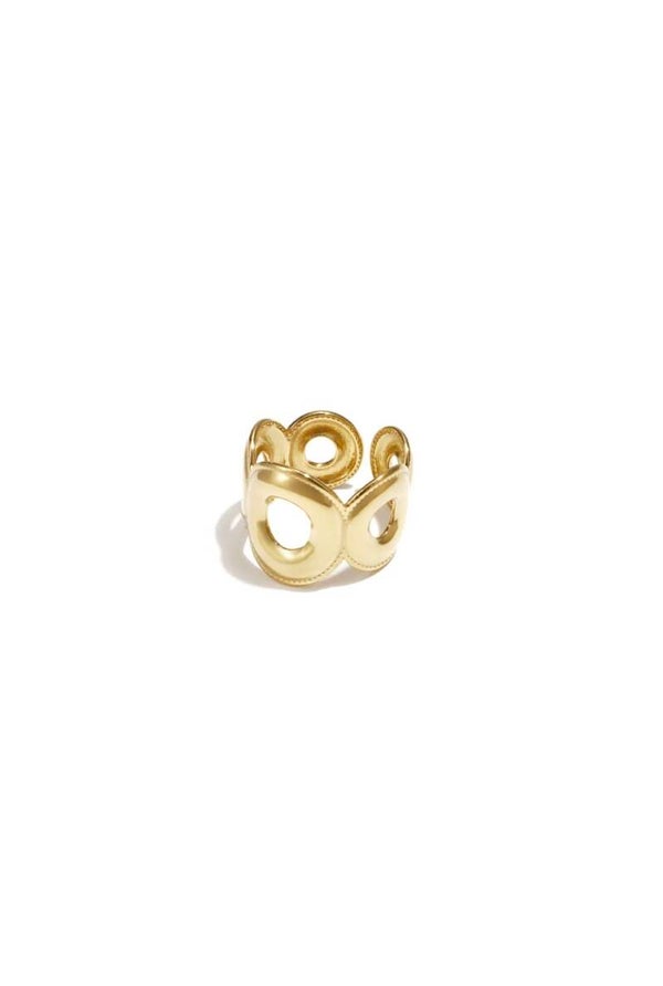 Circle oval ring (goud)